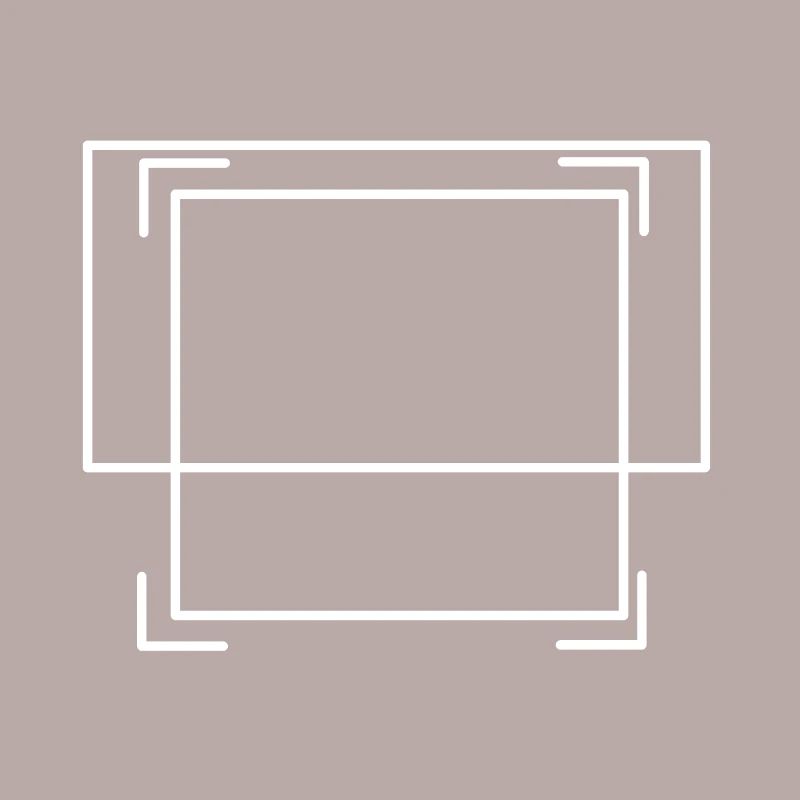 A white frame with lines strokes