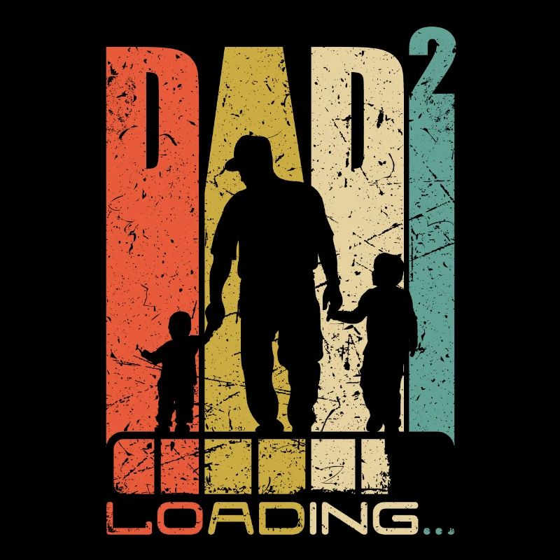 Dad Loading stolzer Papa 2022 Vater 2 Kinder