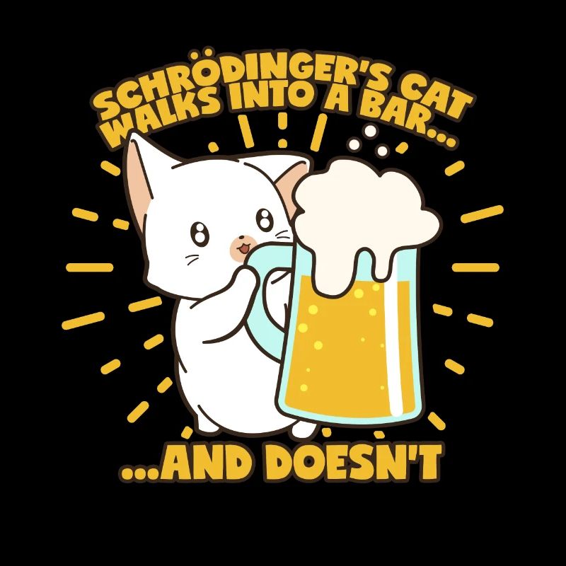Schrödingers Katze Witz Bar Bier Physikwitz