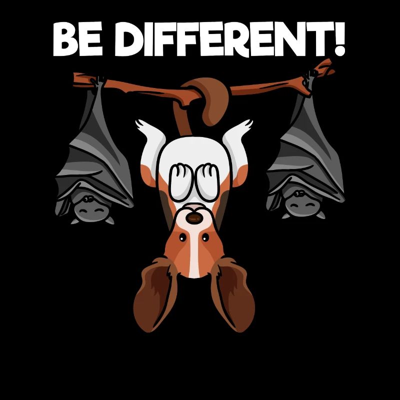 Be Different Cute Beagle Dog With Bats