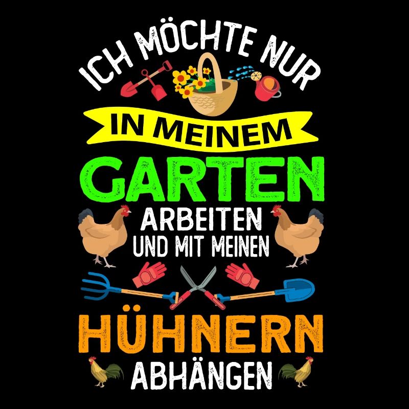Gärtner Geschenk - im Garten arbeiten Hühnern