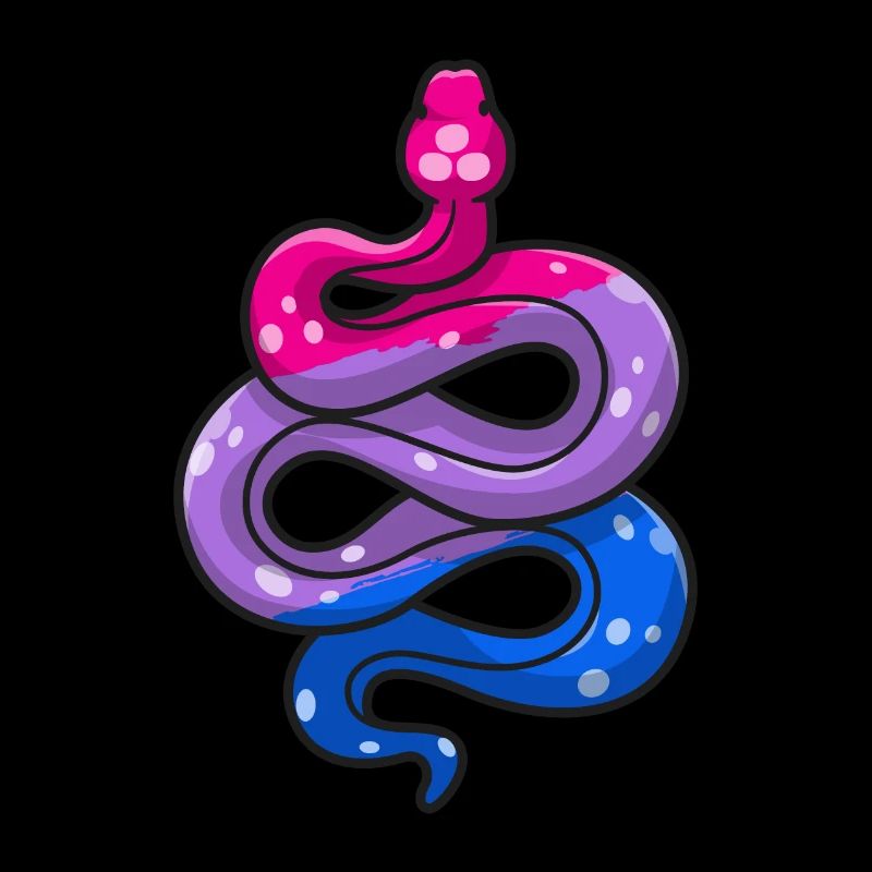 Bisexual Pride Snake Bi Pride Flag Colors LGBT