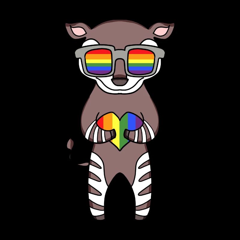 LGBT Animal Okapi Rainbow