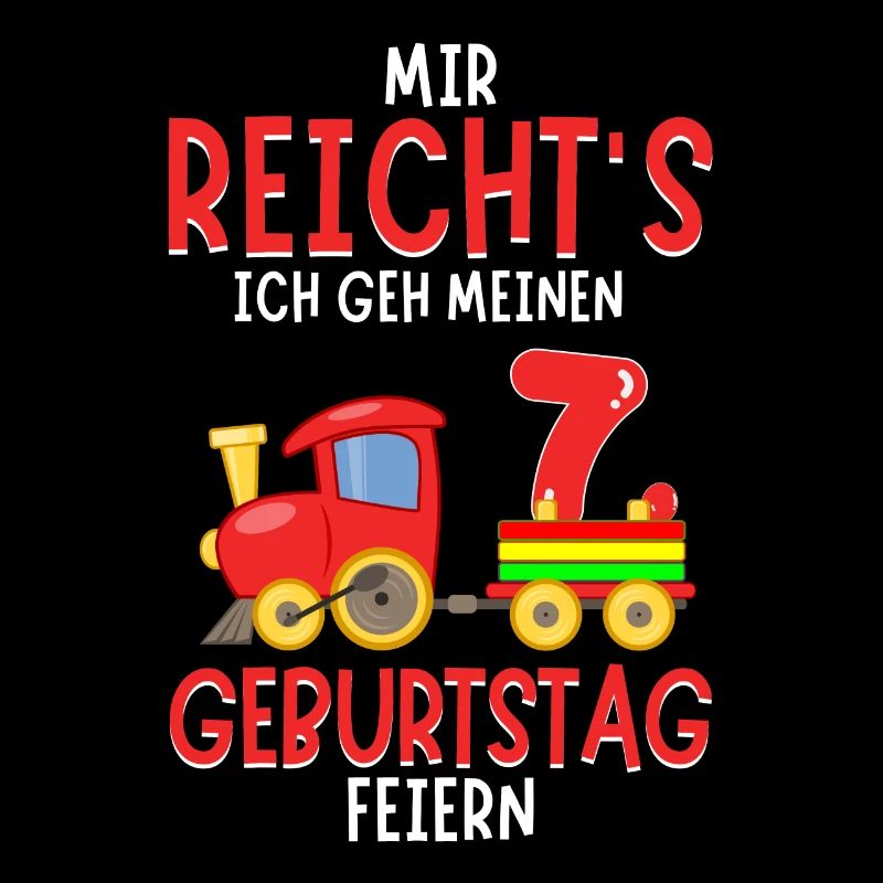 7. Geburtstag Geburtstagsgeschenk mit Eisenbahn