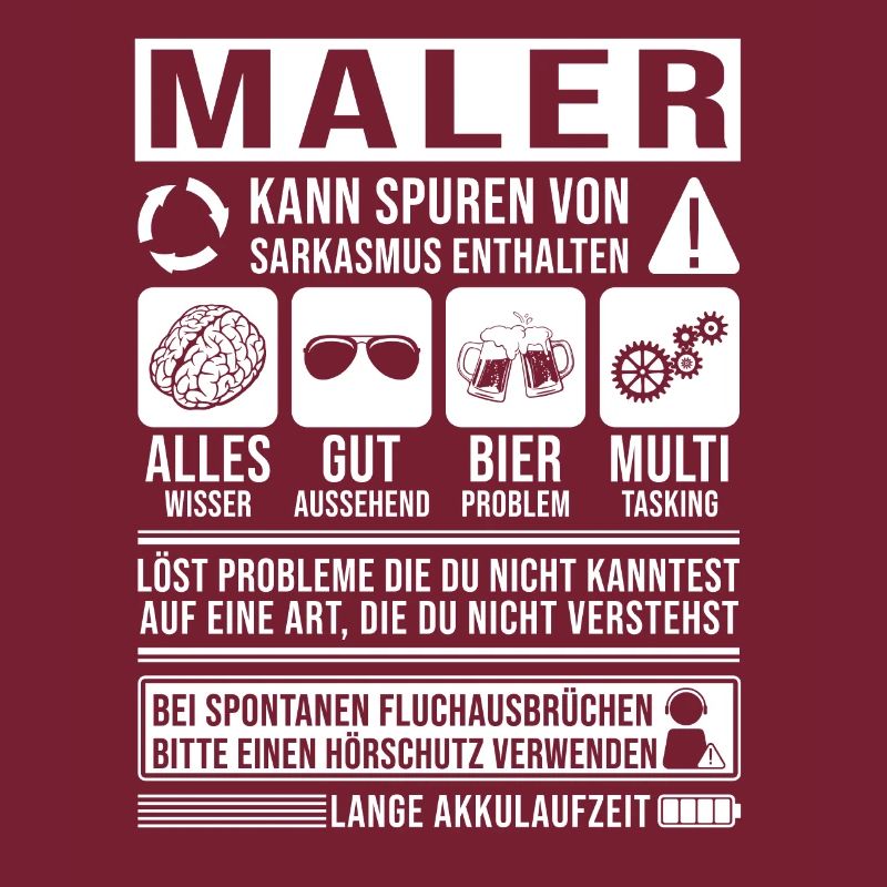 Maler Spruch lustig