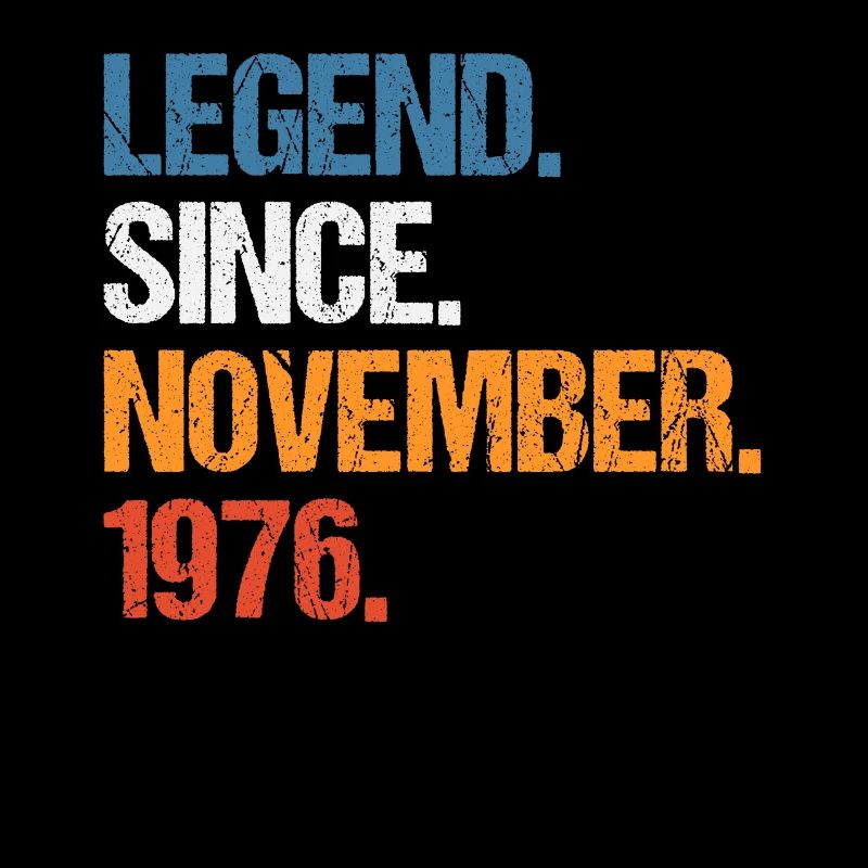 Legend Since November 1976 Geburtstag