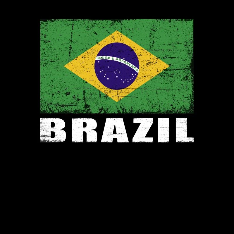 Drapeau du Brésil Grunge Drapeau du Brésil