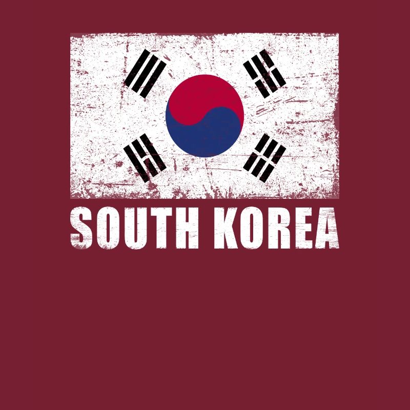 Drapeau de la Corée du Sud Grunge Drapeau de la Corée du Sud