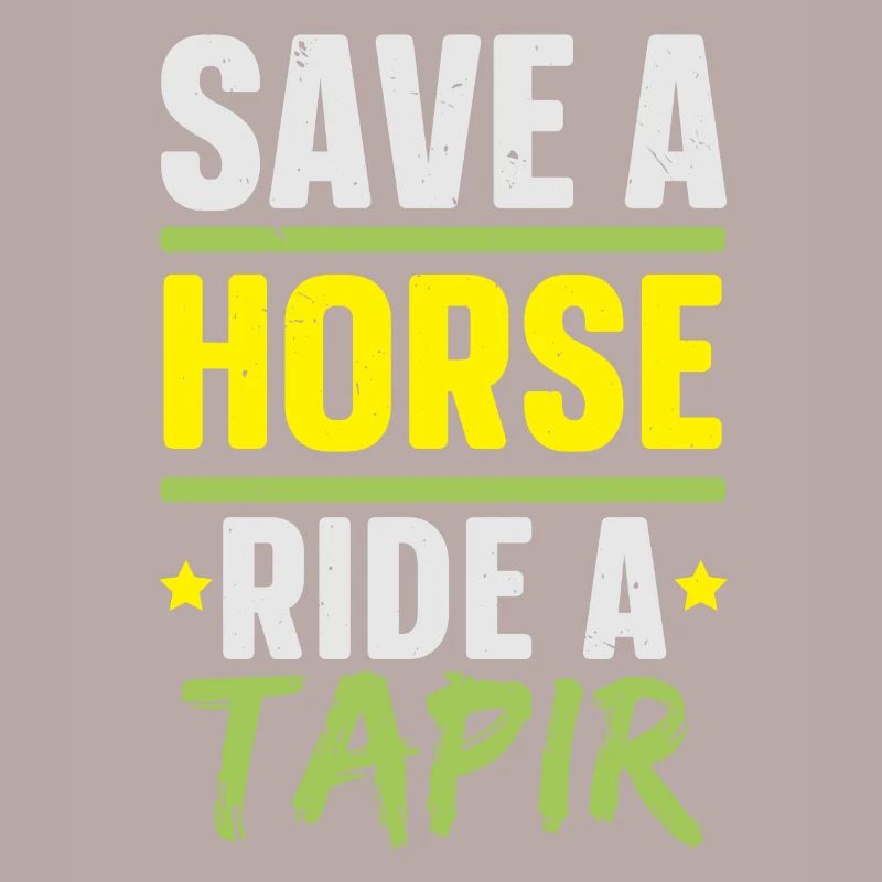 Rette ein Pferd Reite einen Tapir Tierpfleger