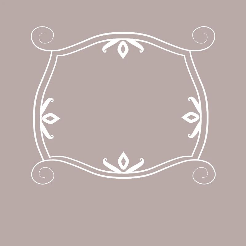 White Elegant Frame with Decoration