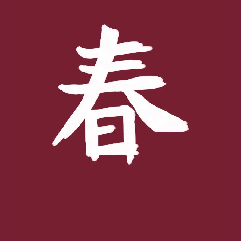Spring Chinese Script Character Symbol