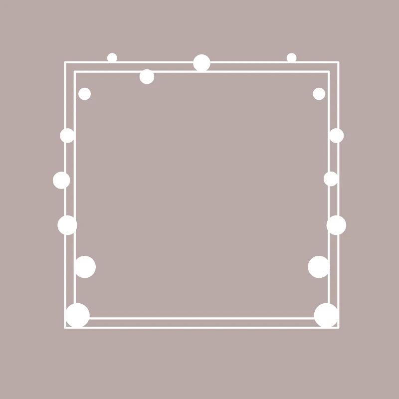 Dotted frame Square white
