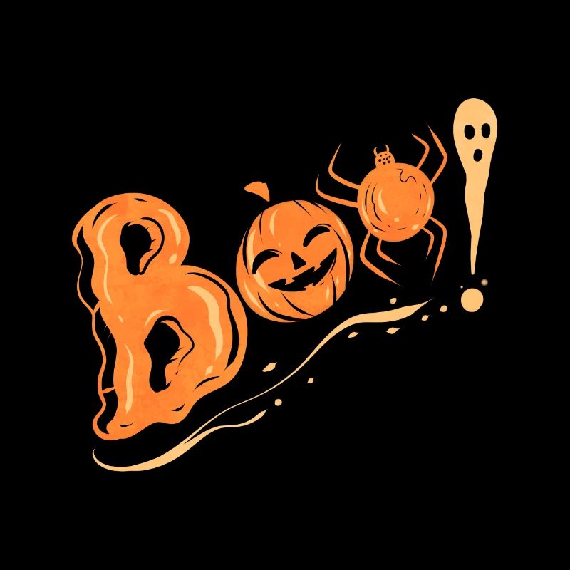 Boo Pumpkin Spider Ghost Scary Halloween