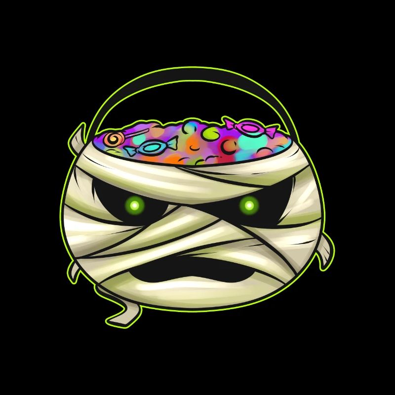 Sweets Bucket Scary Mummy Sweets Collecting On