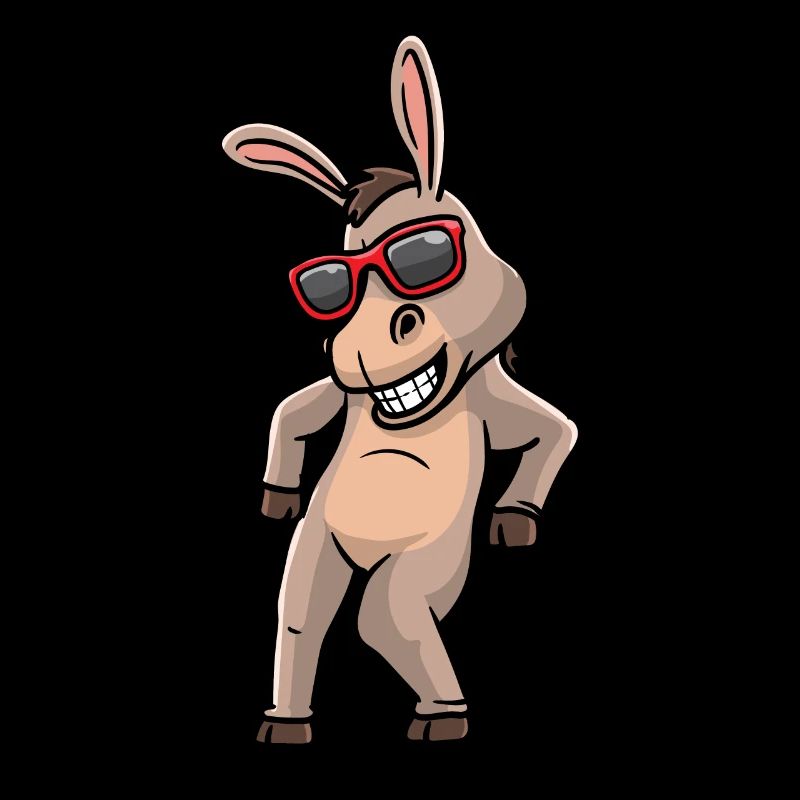 Donkey dances with sunglasses Dance dancer
