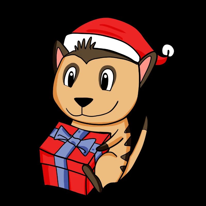 Suricate de Noël Bébé avec cadeau