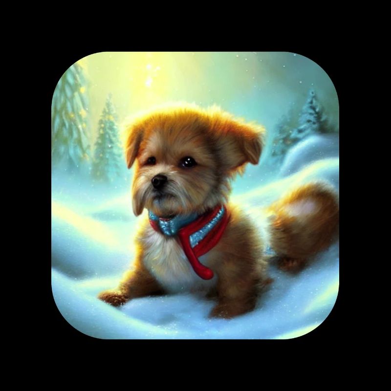 Chiot de chien de Noël