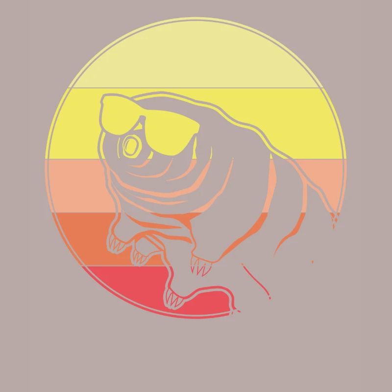 Tardigrade Wasserbär Retro Bärtierchen