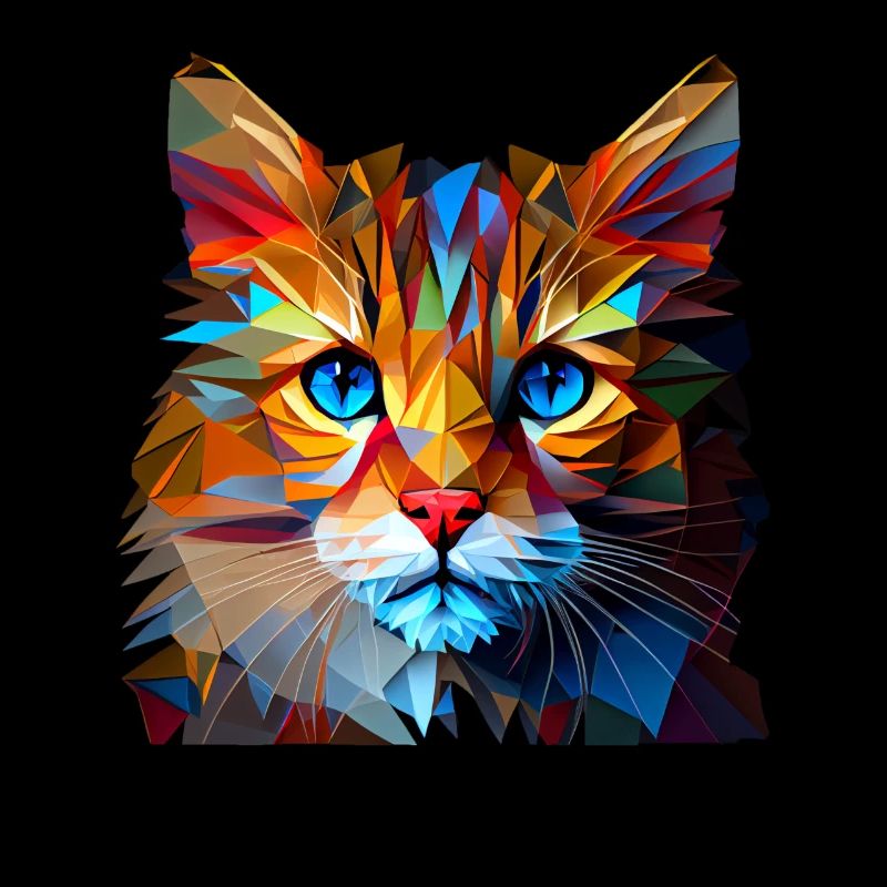 Chaton Chaton Chat Polygone Chat