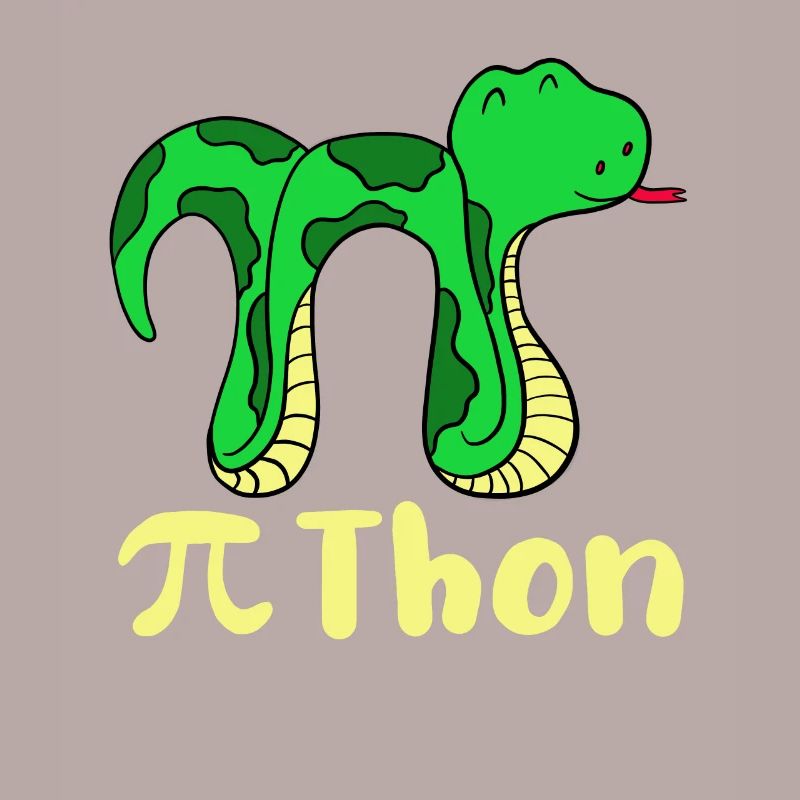 Drôle serpent pi jour math python science blague