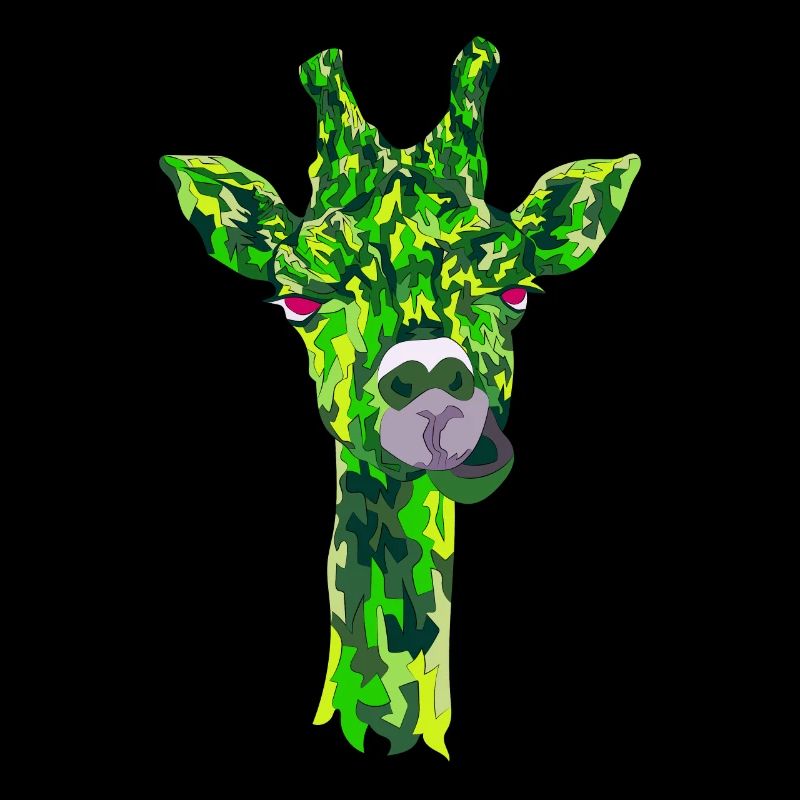Funny Giraffe Geometric Style