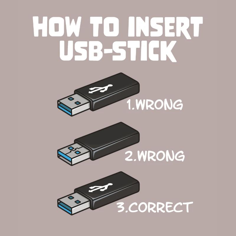 How To Insert USB Stick Funny Programmer Meme