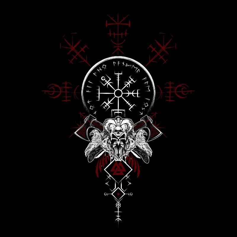 Keltischer Vikinger Vegvisir Kompass Wikinger