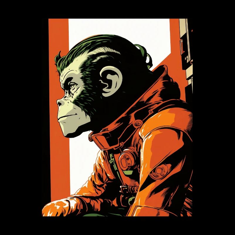 Singe Astronaute Pop Art