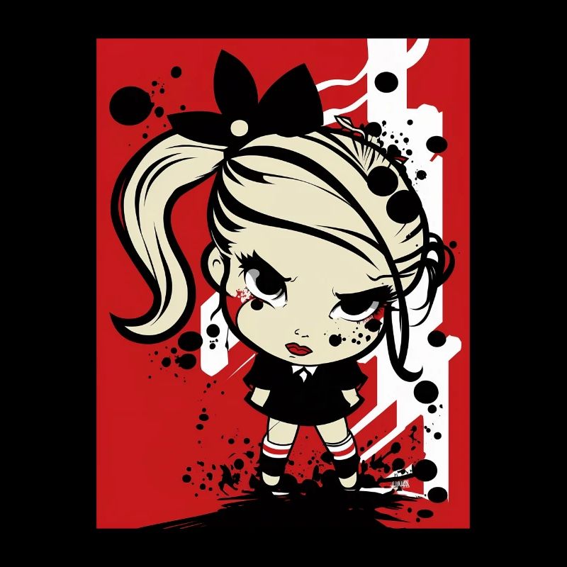 Fille rebelle du pop art