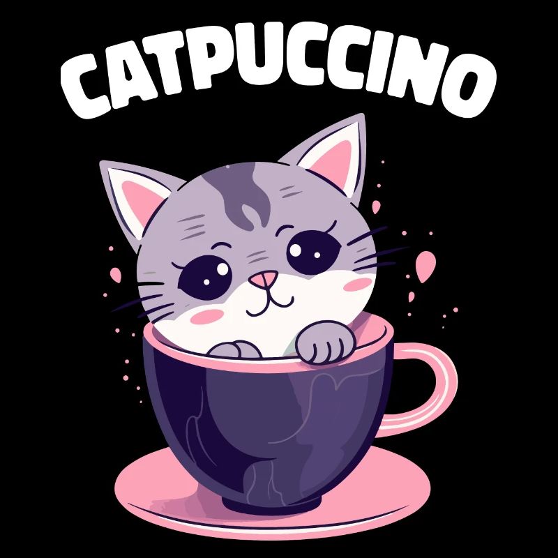 Catpuccino chat dans une tasse de café