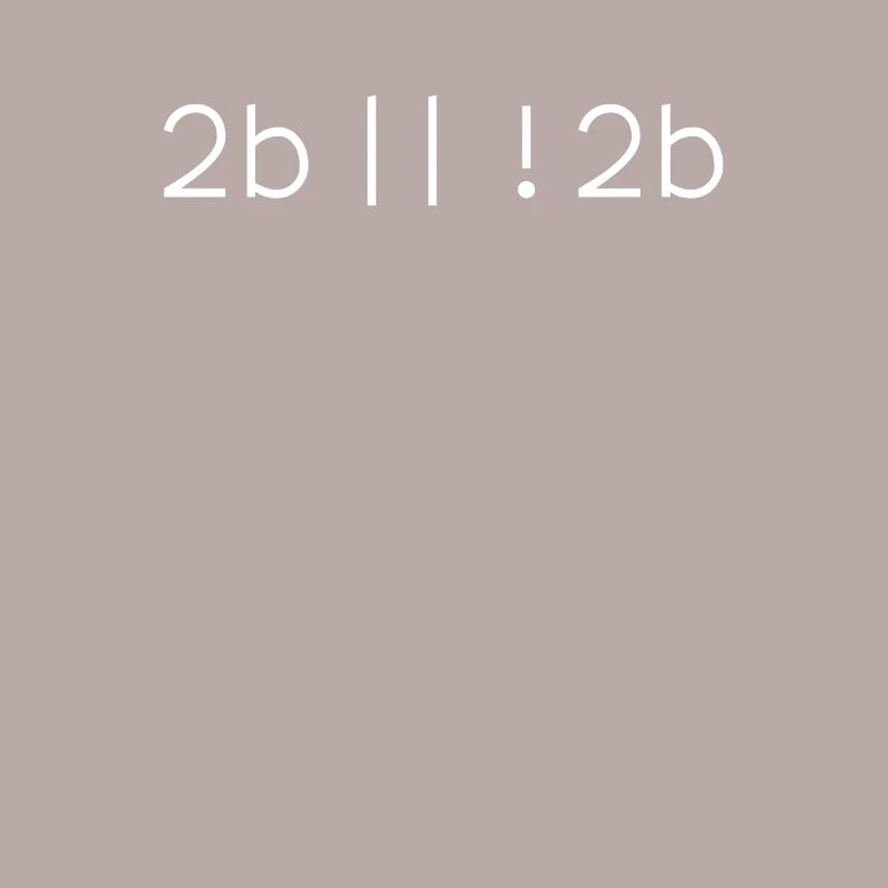 Sein oder Nichtsein 2b ||! 2b