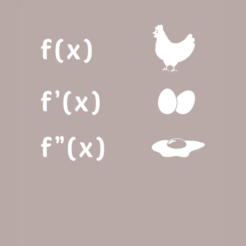 Derivative Function Chicken Egg Fried Egg Maths