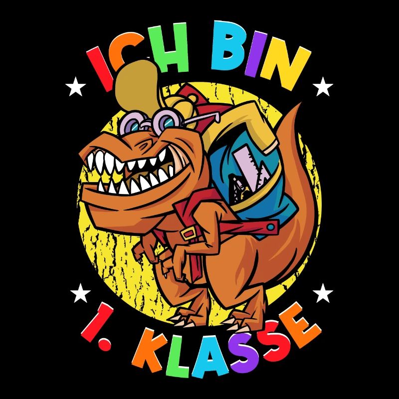 Ich bin 1. Klasse Dinosaurier Einschulung