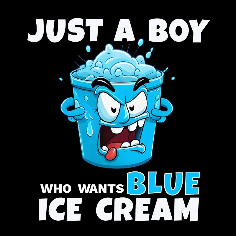 Blue Ice Cream Just a Boy