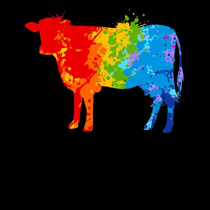 Farbspritzer Kuh Bunte Kuh