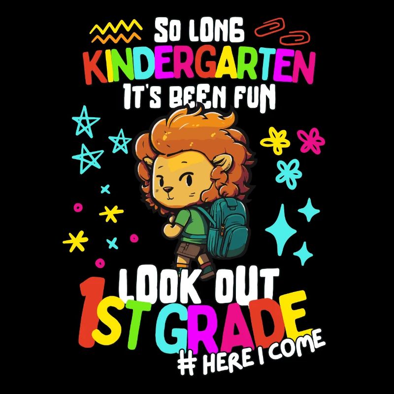 Löwe Tschüss Kindergarten: Einschulung 1. Klasse