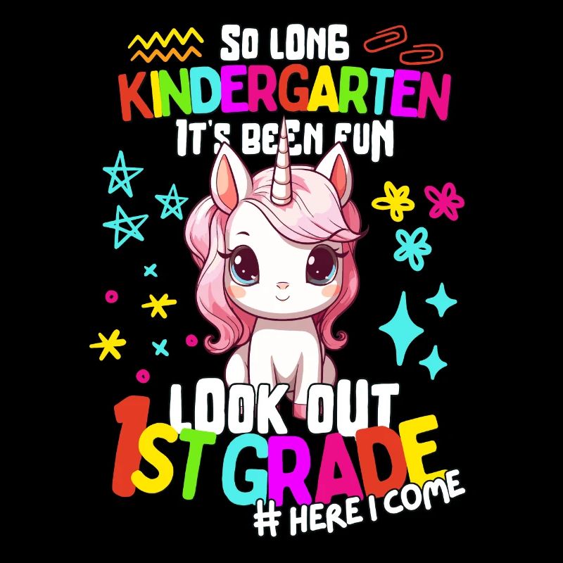 Einhorn Tschüss Kindergarten Einschulung 1. Klasse