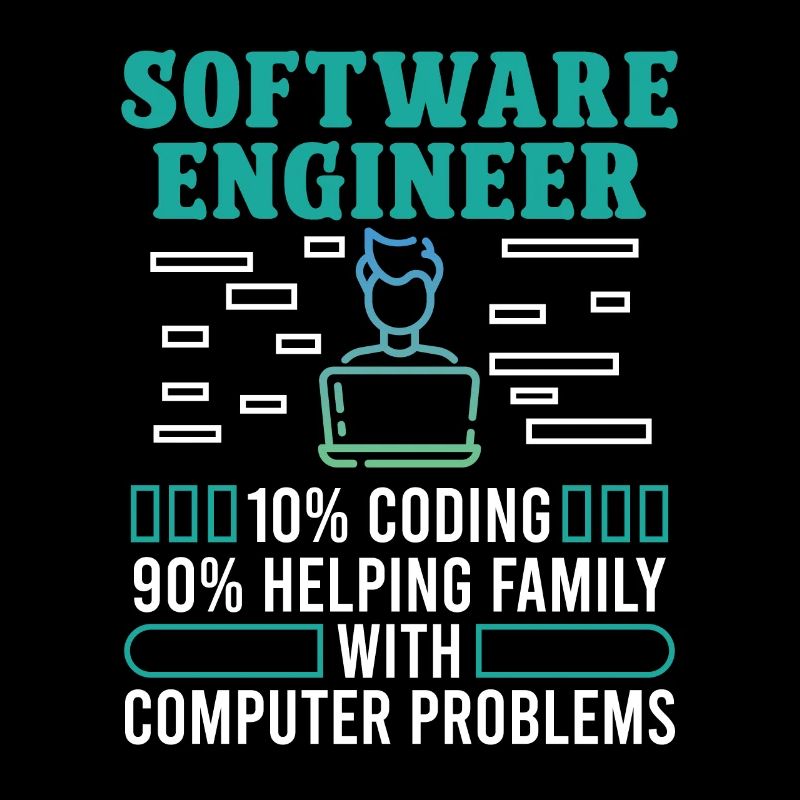 Softwareentwickler 90% Helping Family Coder Geek