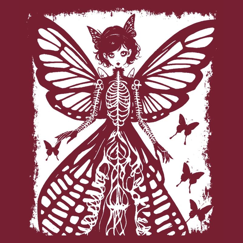 Fairycore Ästhetik Skelett Fee Goth Gothic G