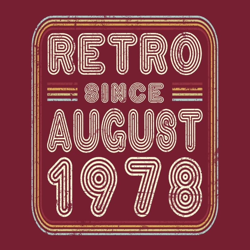 Geburtstag August 1978 Retro Geschenk