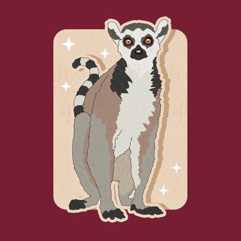 Lemuren Katta Lemur Ringelschwanz Lemure Geschenk