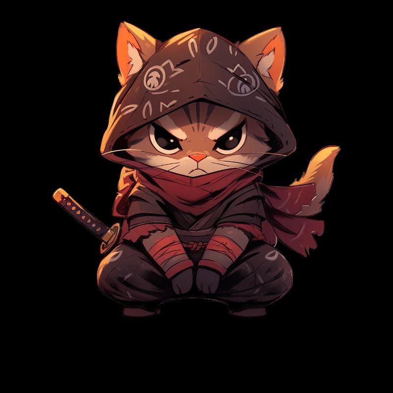 Asia Cat Japanese Samurai Samurai