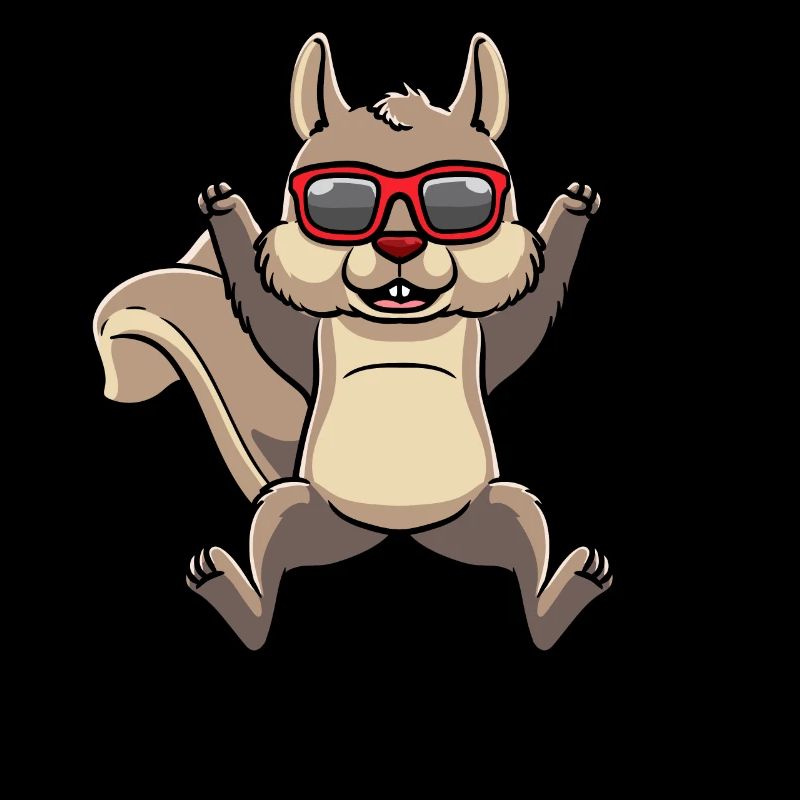 Tänzelndes Eichhörnchen Mit Sonnenbrille Nagetier