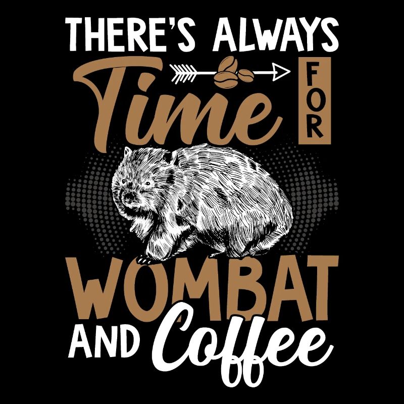 Time for wombat and coffee Australian animals