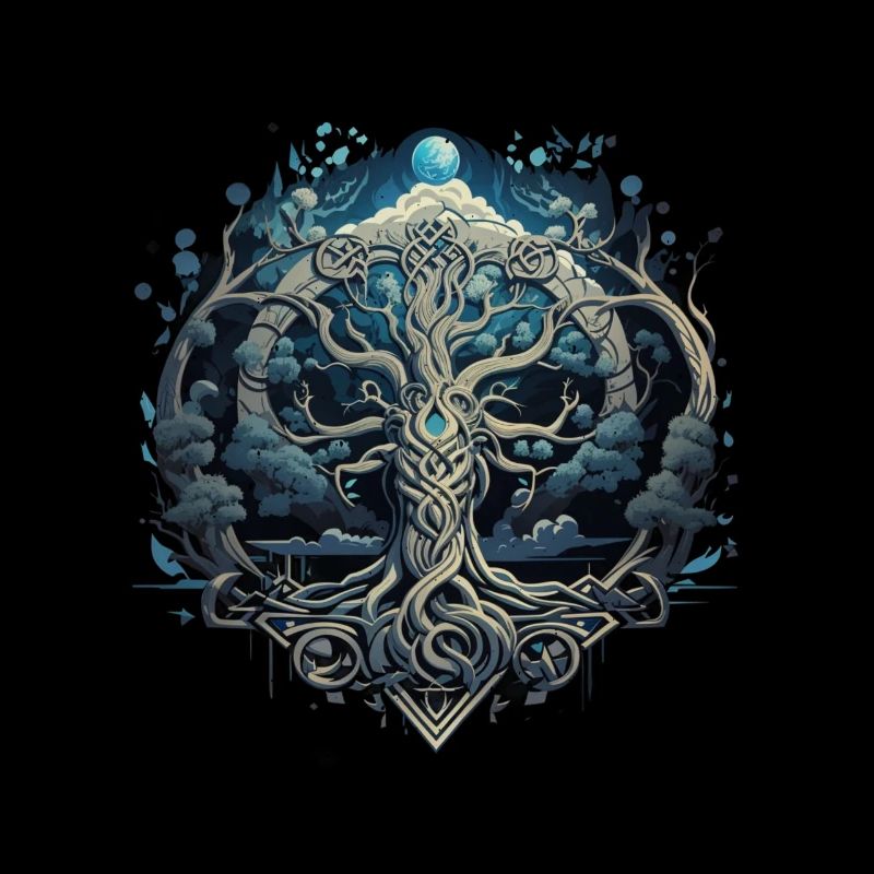 Baum des Lebens Yggdrasil Wikinger Midgard Thor
