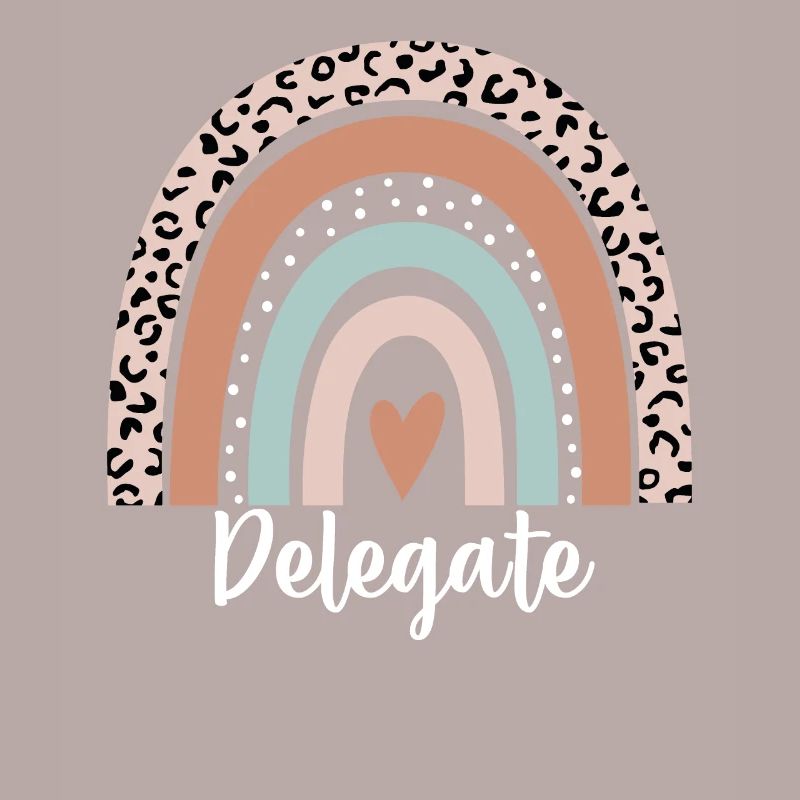Delegate Rainbow Leopard Funny Delegate