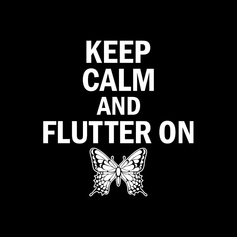 Keep Calm and Flutter On - Monarch Butterfly
