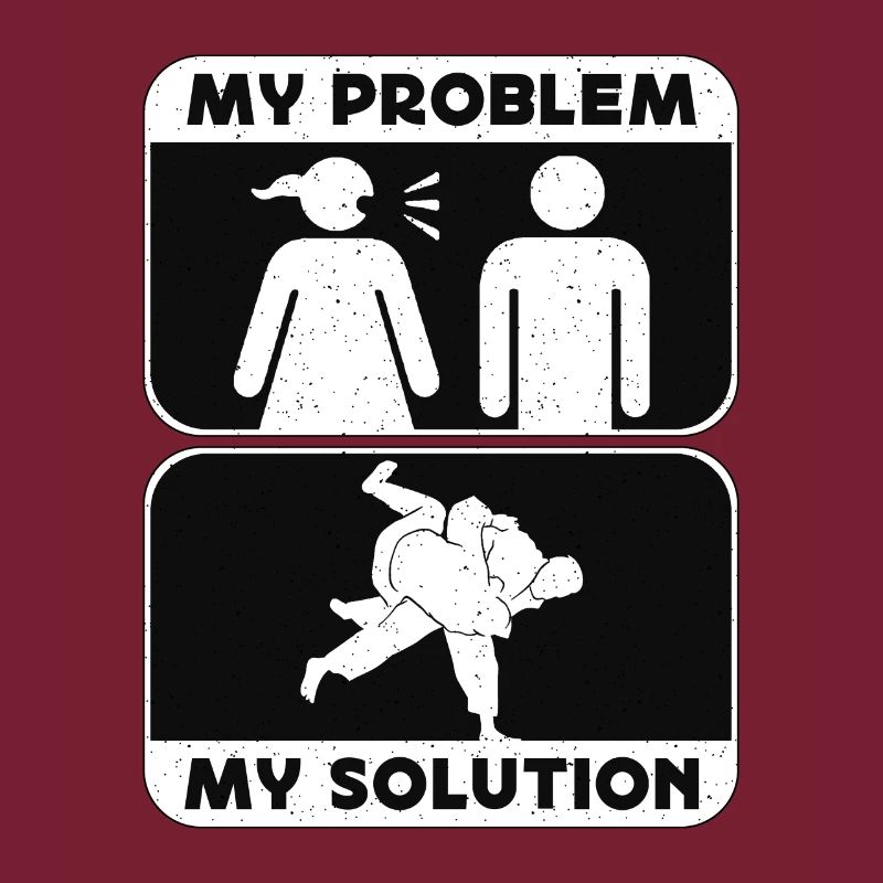 Judo Fighter My Problem My Solution Pictogram Dad