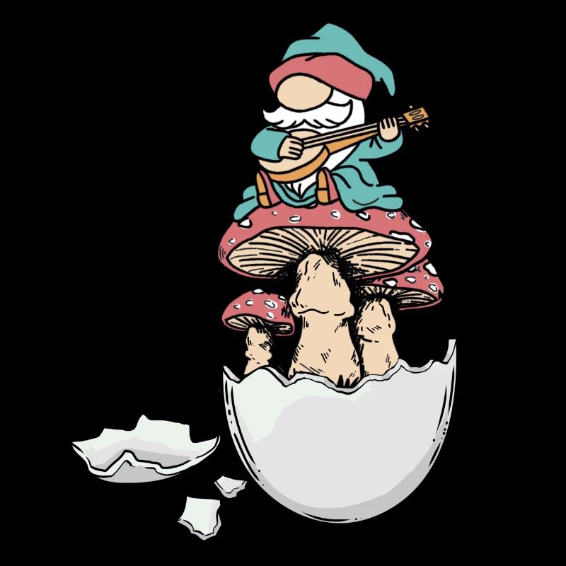 Eggshell Dwarf Gnome Gnome Fantasy Egg Mushrooms