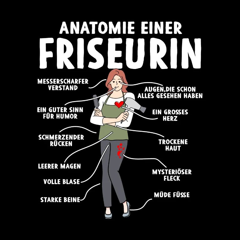 Anatomie einer Friseurin